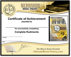 Complete Rudiments Certificate of Achievement