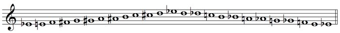 melodic chromatic scales - 1
