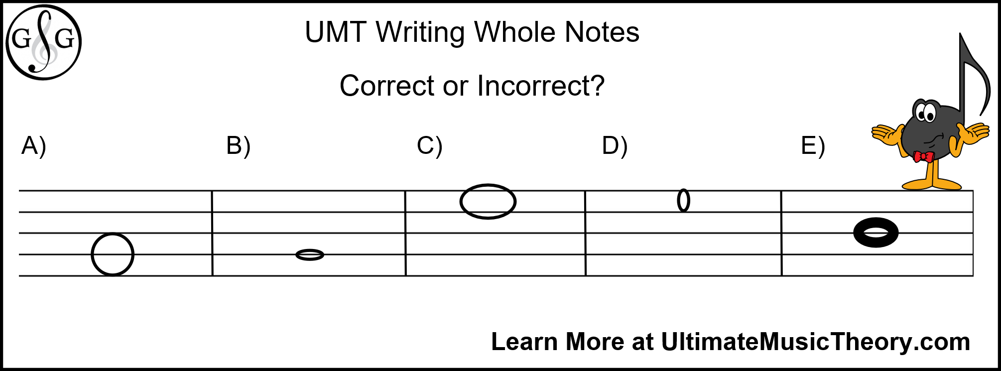 Ultimate Music Theory Writing Whole Notes