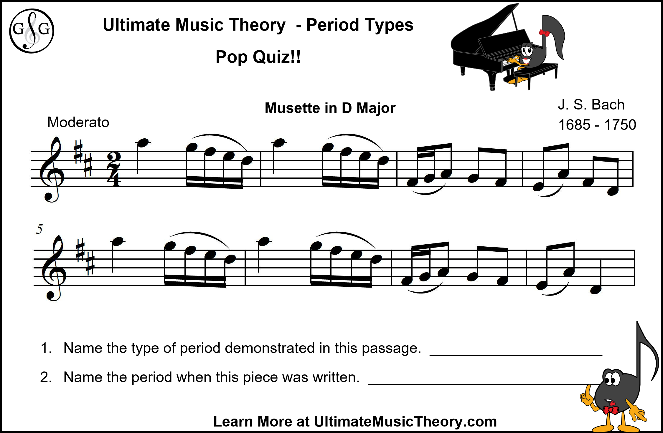 Ultimate Music Theory Period Types Pop Quiz