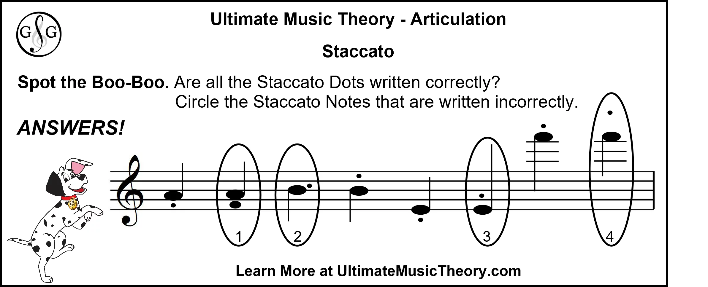 UMT Articulation Staccato Pop Quiz Answers