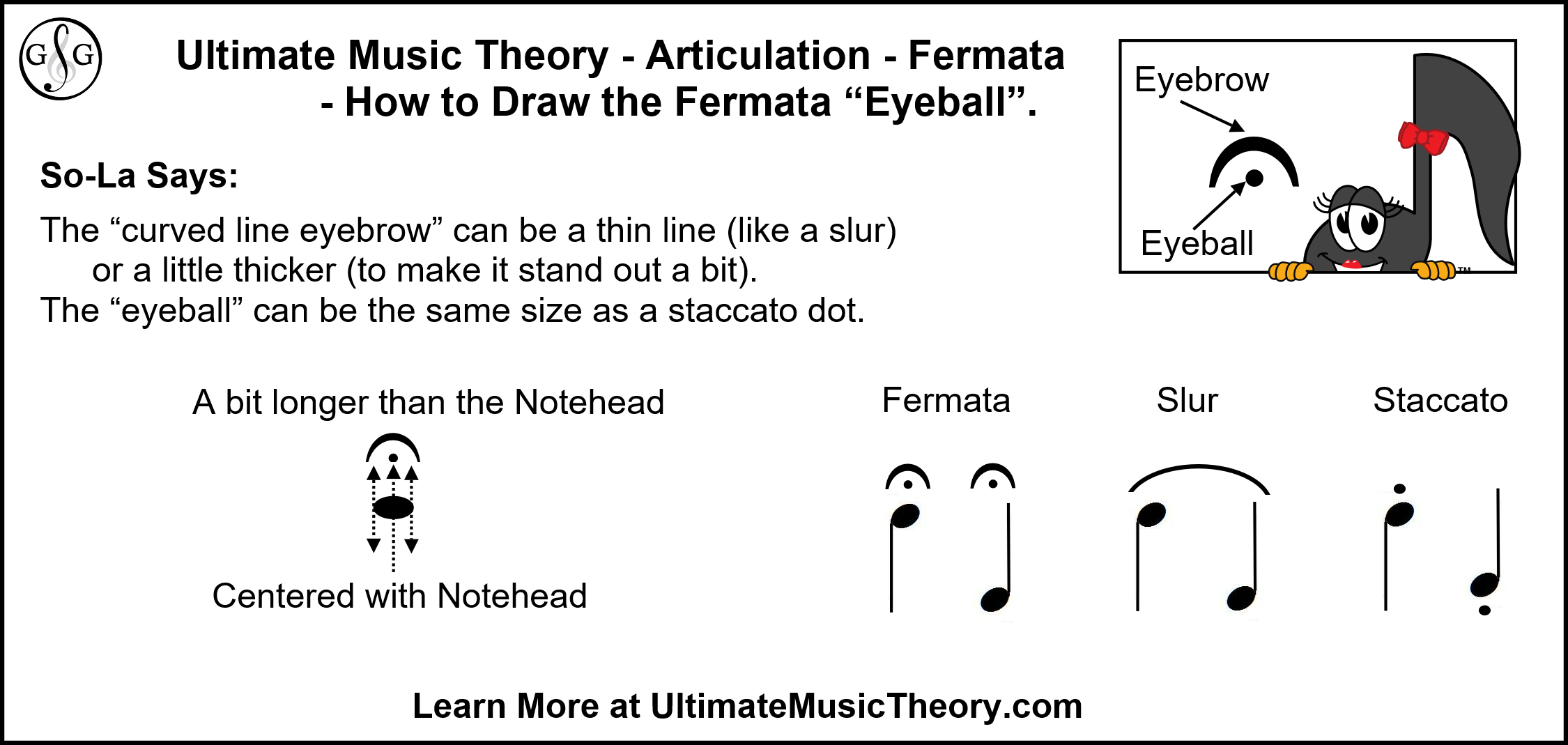 UMT Articulation Fermata - How to Draw it