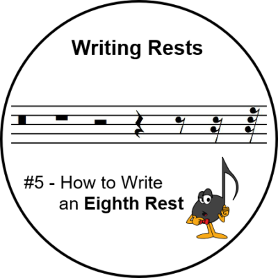 Writing Rests #5 - Eighth Rest - Ultimate Music Theory