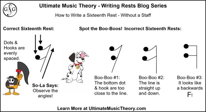 UMT Writing Rests - Sixteenth Rests - Spot the Boo-Boo