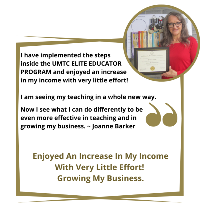 Joanne Barker UMTC ELITE EDUCATOR testimonial