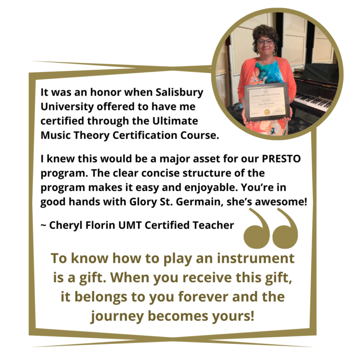 Cheryl Florin UMT Certified Teacher testimonial