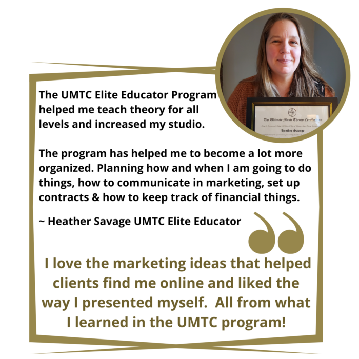 Heather Savage UMT Certified Teacher Testimonials